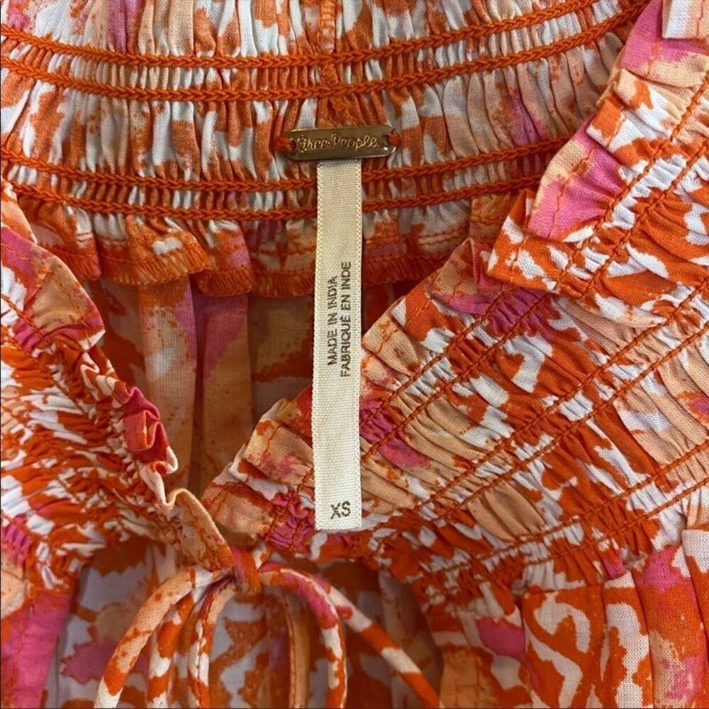 Free People Willow Printed Blouse Size XSmall​ - Picture 9 of 10
